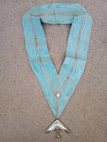 Vintage blue masonic collar - vintage,