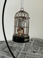harry potter hedwig owl  in cage christmas tree ornament decoration