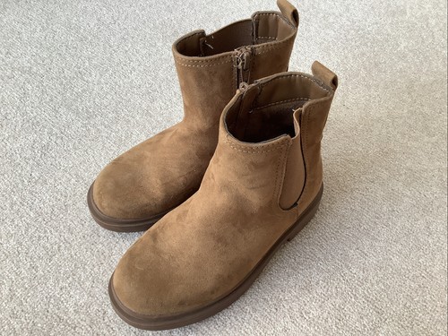 Girls tan brown faux - &, tan/brown