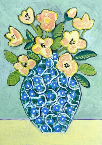 Original painting yellow - original,