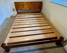 Warren Evans ‘sunday’ wooden double bed frame solid oak