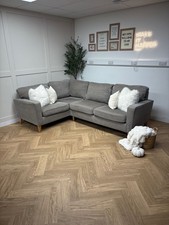 Grey Full Back Left Hand Facing Corner Sofa - Delivery Available