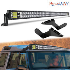 Fits Land Rover Discovery 1 & 2 CURVED 52INCH LED LIGHT BAR + Brackets Mounts