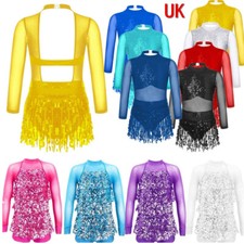 UK Girls Kids Tassel Sequins