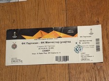 TICKET 2019/20 Partizan Belgrade v Manchester United Europa League VERY RARE