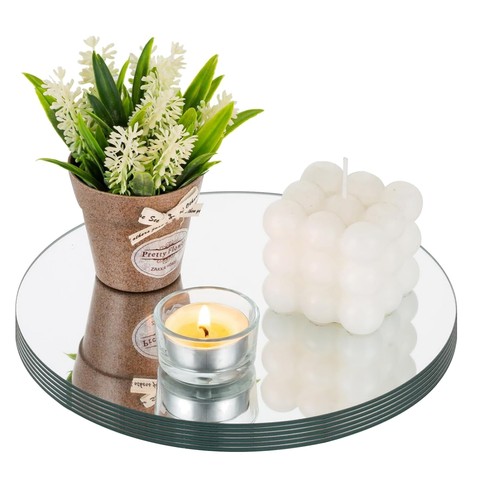 Round mirror plate 20cm - round, set