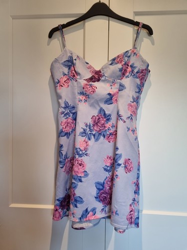 Zara ladies blue floral dress - floral,