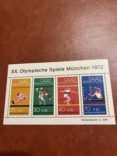 German stamps 1972 olympics - german,