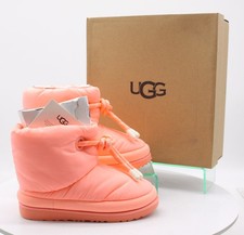 UGG KIDS CLASSIC MAXI SHORT GIRLS SNOW BOOTS NEON UK 2 EU 35 RRP £125 AD