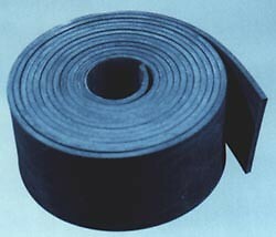 Flat rubber glazing strip - rubber,