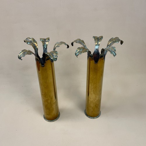Trench art brass shell cases - trench,