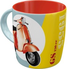 Vespa Mug, Vespa GS Scooter Mug, Mod Mug, Northern Soul Mug, Nostalgic Art Mug