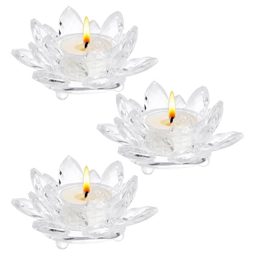 3pcs crystal lotus - 3pcs, flower