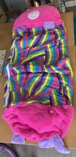 Kids Sleeping Bag Happy Napper Pillow Warm Camping Pink Unicorn 