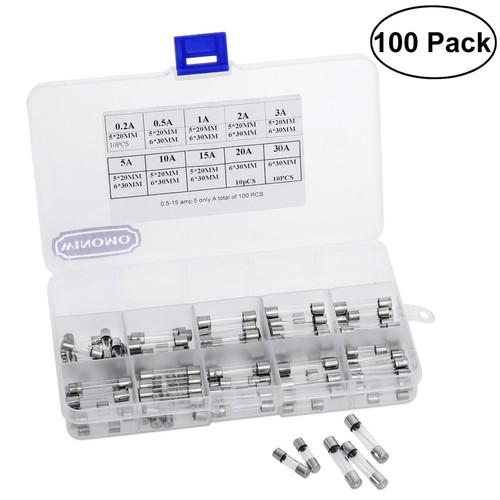 Glass tube fuse set - tube, kit