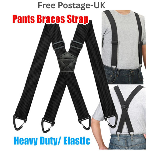 Heavy duty elastic suspenders - elastic,