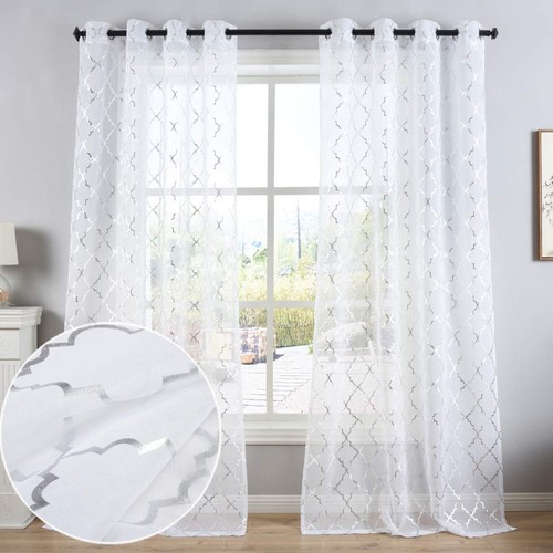White sheer curtains with - white,