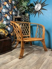 Vintage Bamboo Cane Tub Chair