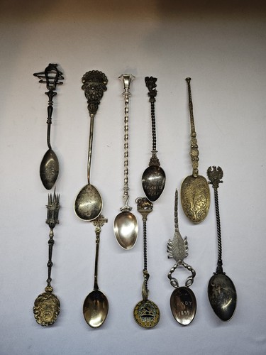 Antique souvenir spoons - souvenir, lot