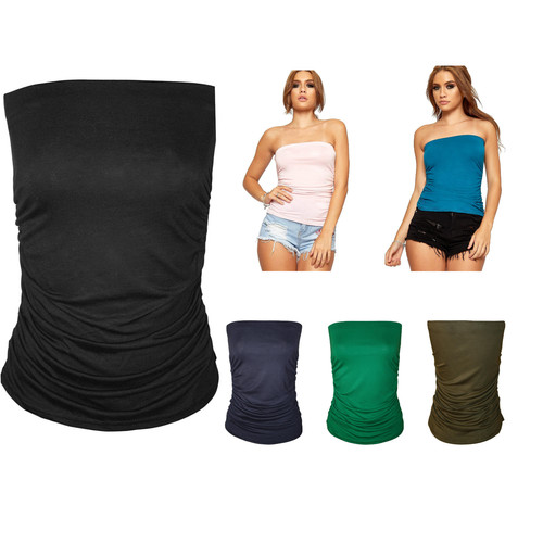 Womens strapless ruched boob - womens,