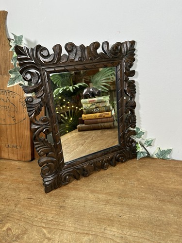 Decorative wall mirror carved - mirror,