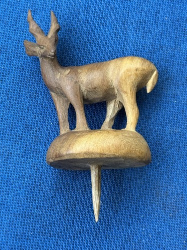Vtg hand carved wood figural - vtg,
