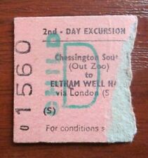 Collectable BR (S) & Chessington Zoo Combined Half Child Ticket August 1983