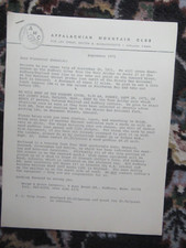 1971 Appalachian Mountain Club Canoe Trip Signup Letter w/Map Sudbury River (#2)