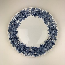 Vintage Booths Vine & Wheat Blue & White Dinner Plate 25cm Made In England-Rare