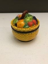 Art Deco MARUHON ware sugar/ jam bowl with lid, Japanese romantic