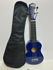 Mad About SU8 Wooden Soprano Ukulele Blue Instrument in carry case GWO GC