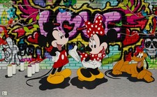 DYLAN IZAAK 'MICKEY & MINNIE LOVE II' DISNEY GRAFFITI ORIGINAL PAINTING, SIGNED