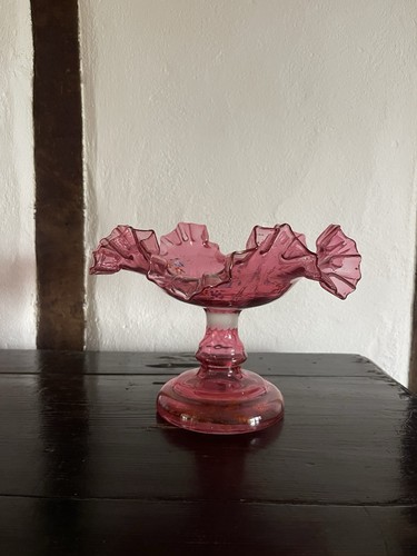Victorian cranberry glass - glass, bowl
