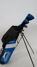 Slazenger V100 Blue Golf Stand Bag with Clubs and Headcovers Bundle