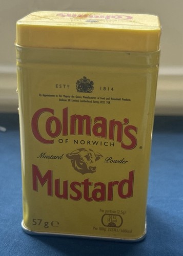 Empty colman mustard - empty, colman’s