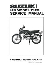 Suzuki T125 Stinger 1970 Motorcycle Complete Service Manual
