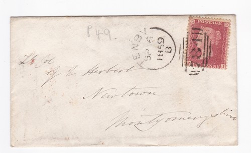 1859 fine penny - 1859, red