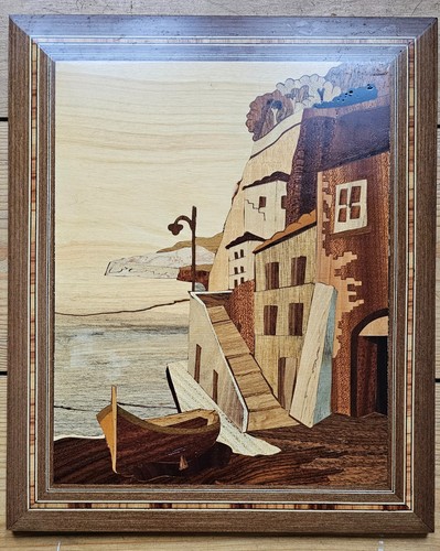 Marquetry pictures vintage - marquetry,