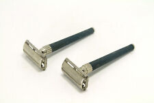 Vintage 1970's V3 Gillette Razor x2 'Super Slim Twist' Safety Razor Unisex * * 