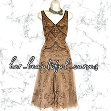 PRINCIPLES 20s GATSBY SEQUINED BEADED EMBELLISHED OCCASION PARTY DRESS SIZE 14