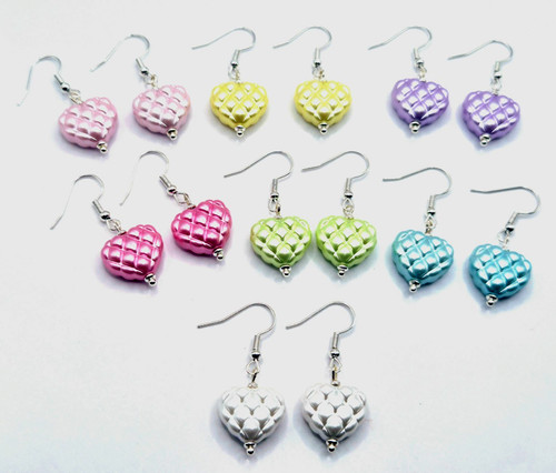 Pearl quilted heart silver - pearl,
