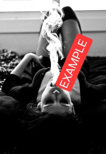 Fetish model smoking cigarette - model,