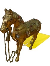 Vintage Brass Decorated Horse