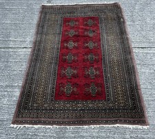 Vintage Hand Knotted & Made Middle Eastern Tribal Wool Carpet Rug 157cm x 97cm