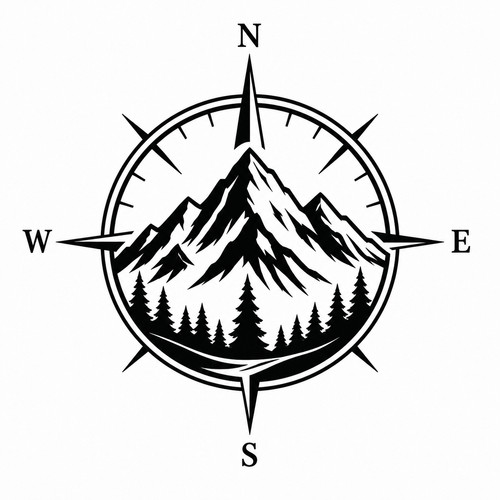 Large compass mountain - large,