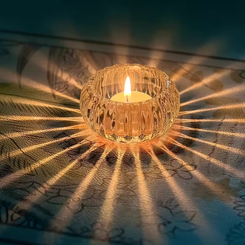 Elegant crystal glass - crystal, candle