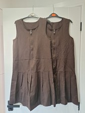 2x Brown School Dresses Size