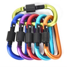 Aluminium carabiner locking - aluminium,
