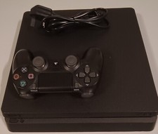 Sony Play Station 4 Slim Black With Controller And Cable 500 GB