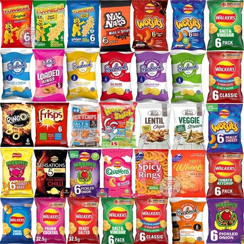 Chips crisps bags all - chips,